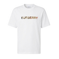 Burberry Check Logo Embroidered T Shirt White