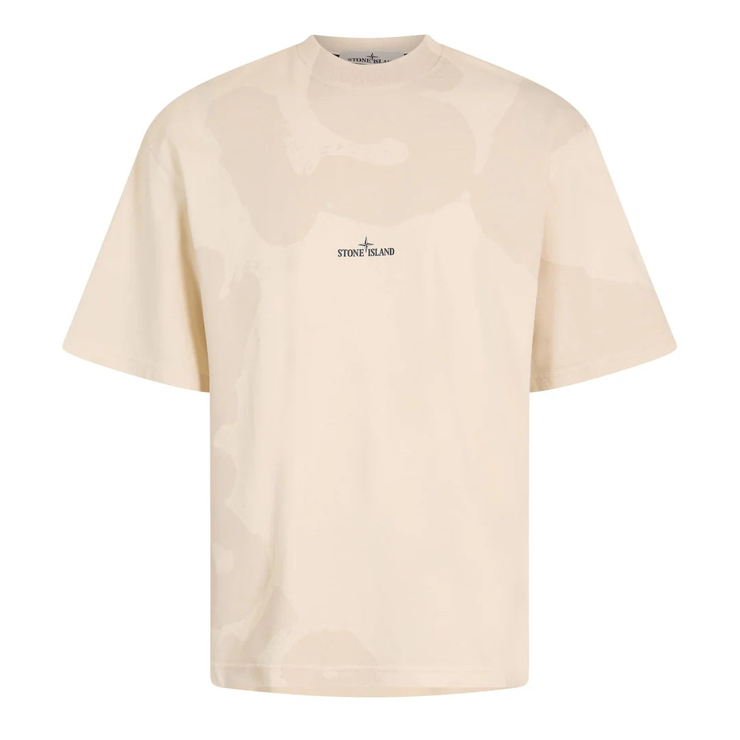 STONE ISLAND Stone Text Print T-Shirt Beige