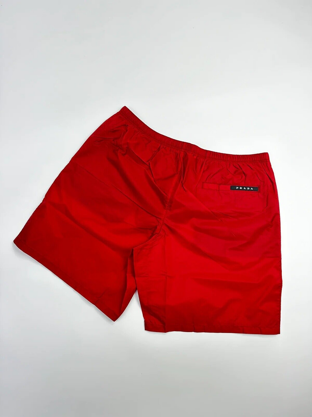 Prada Logo Swim Shorts Red Prada