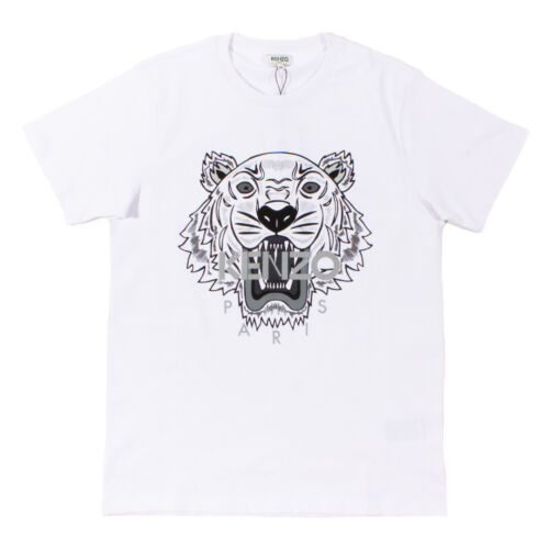 Kenzo Tiger T Shirt White/Grey Kenzo