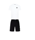 Stone Island Patch Shorts Set Black/White Stone Island