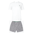 Lacoste Stripe Print Swim Shorts Set White Lacoste