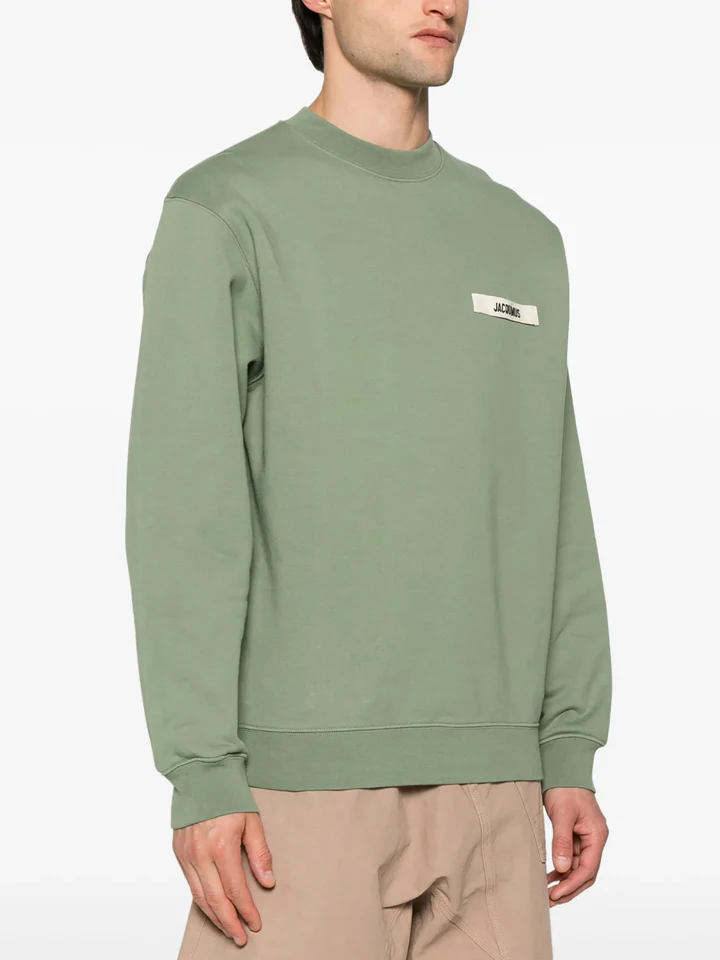 Jacquemus The Gros Grain Logo Sweatshirt Olive