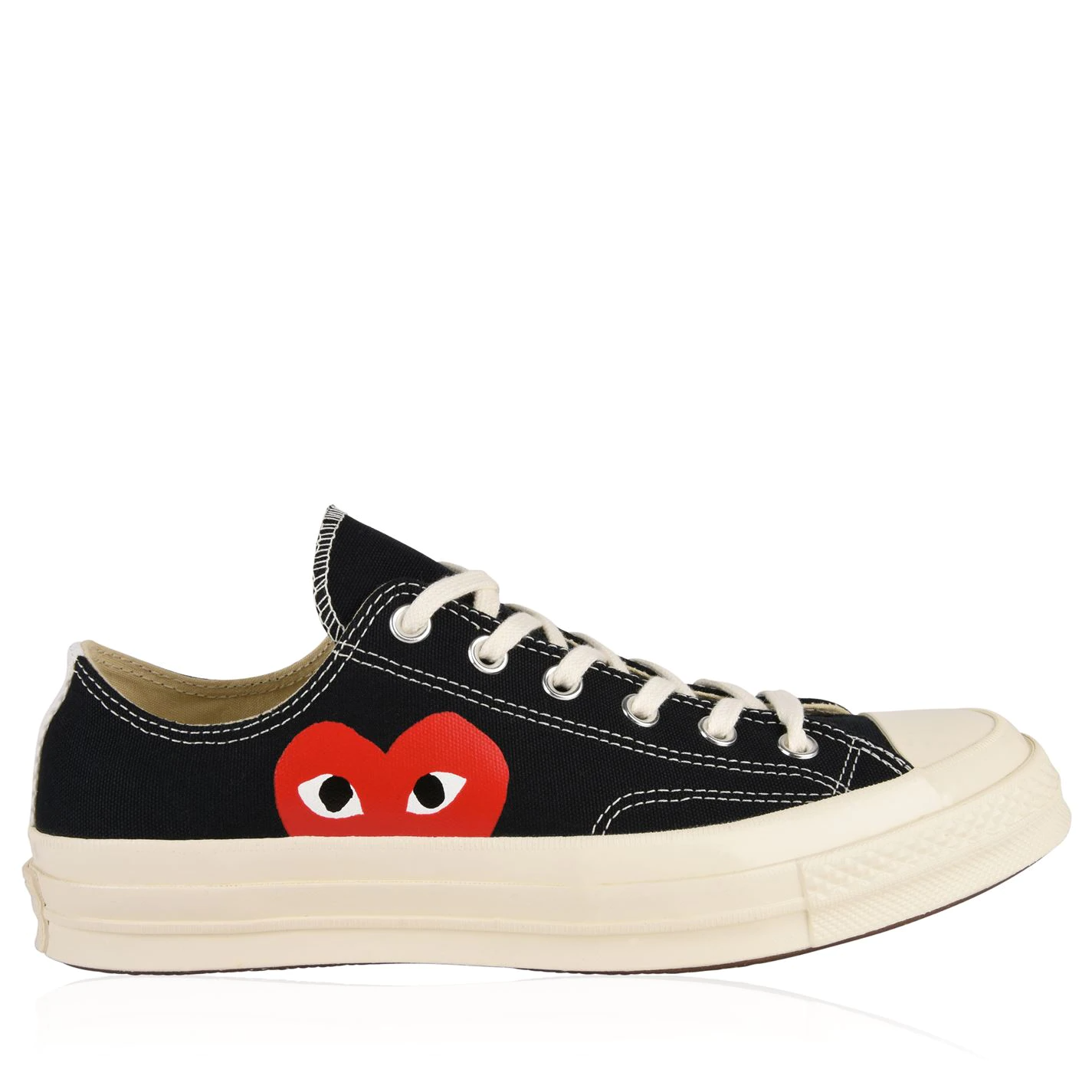Comme Des Garcons Play Low Top Trainers Black Comme-des-Garcons