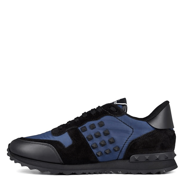 Valentino Side Body Rockstud Trainers Black/Blue Valentino