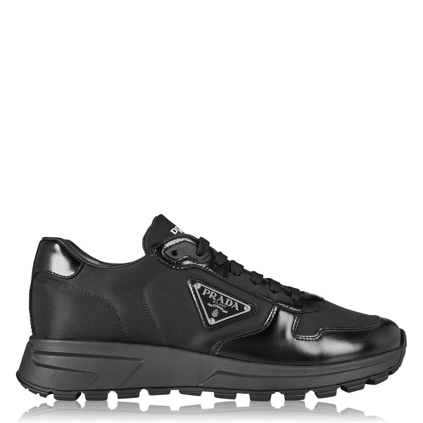 Prada Triangle Logo Trainers Black Prada