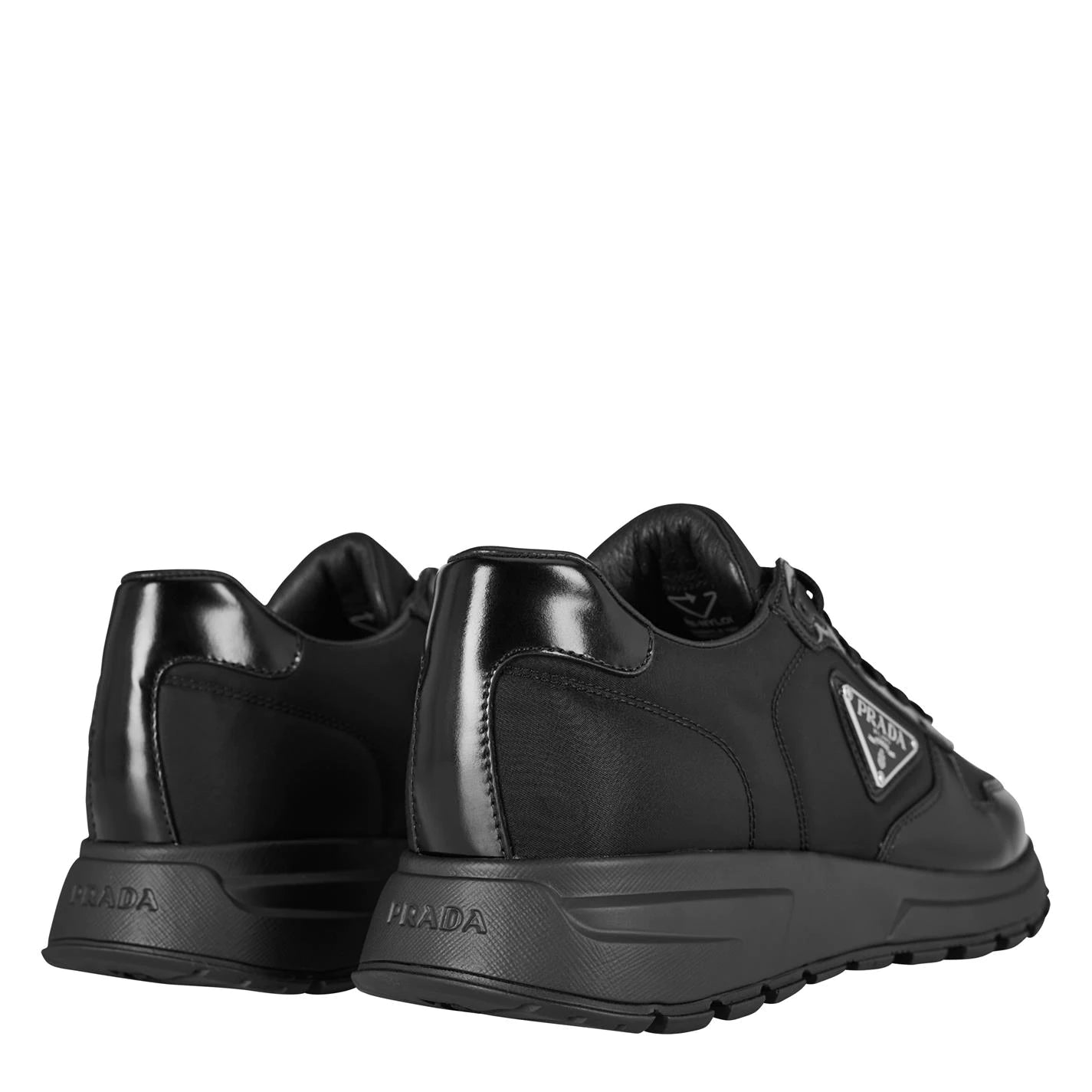 Prada Triangle Logo Trainers Black Prada