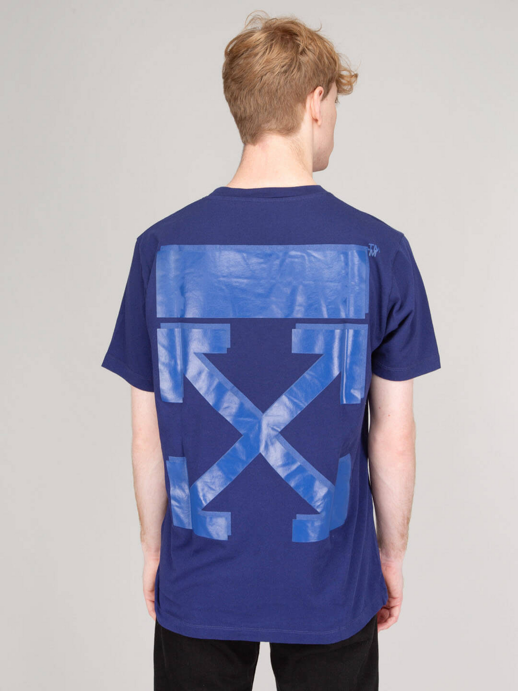OFF WHITE Rubber ARROW T Shirt Navy Off White
