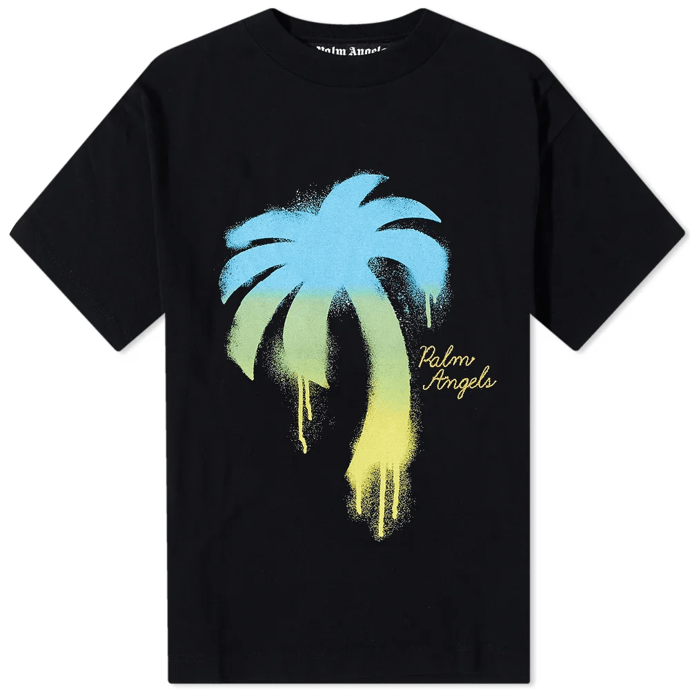 Palm Angels Spray Print T Shirt Palm Angels