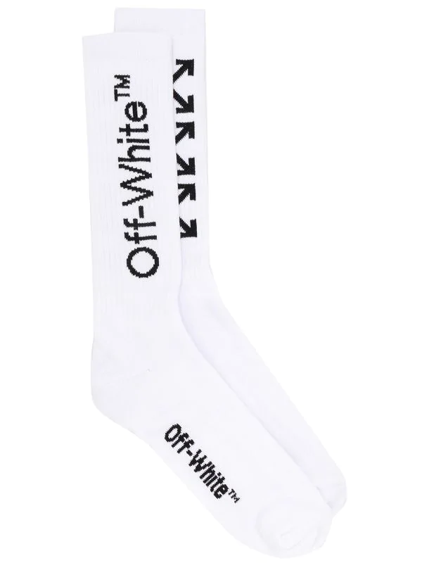 Off White Logo Socks White Off-White