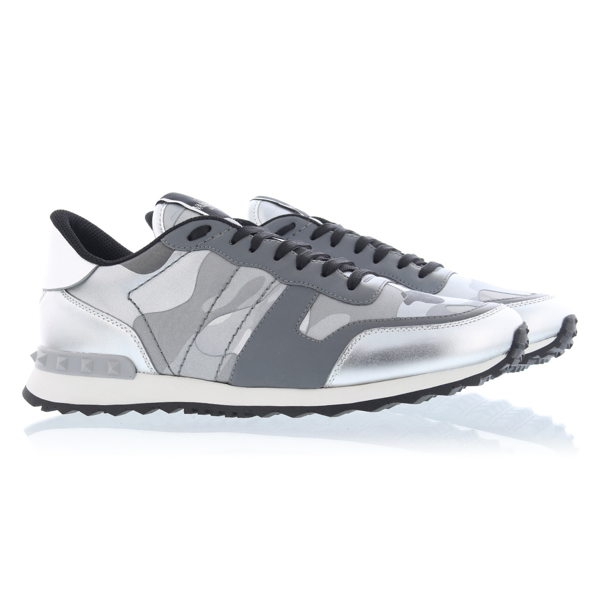 Valentino Cameo Rockrunner Trainers Silver Valentino