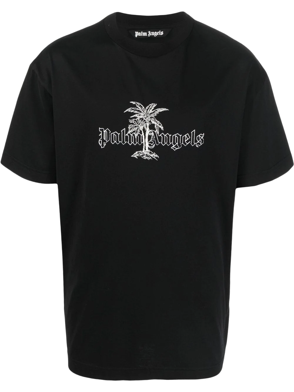 Palm Angels Outline Logo T Shirt Black Palm Angels
