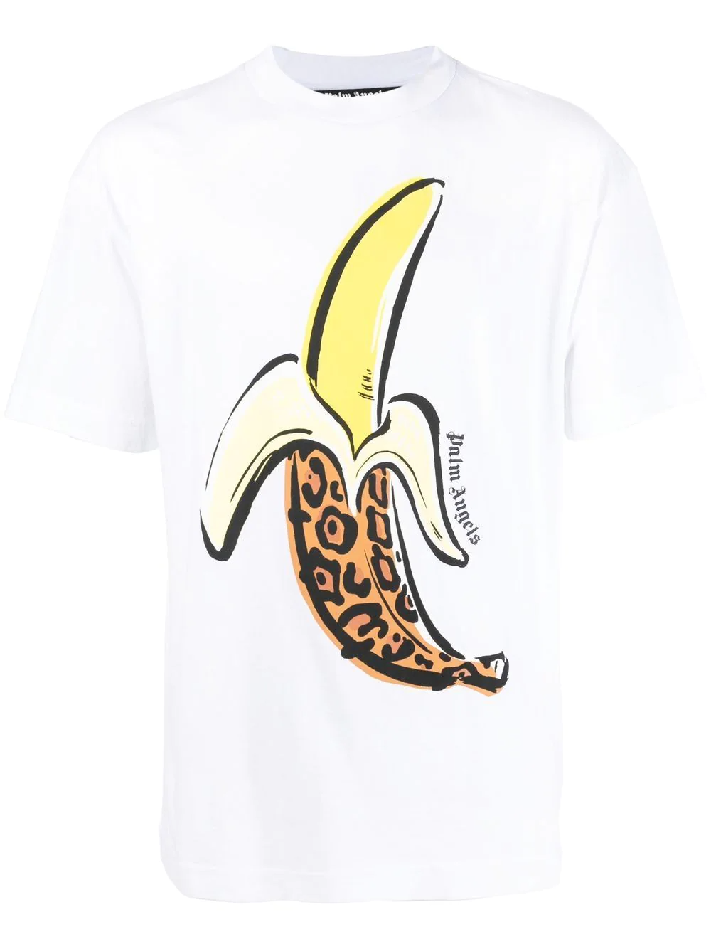 Palm Angels Banana Print T Shirt White Palm Angels