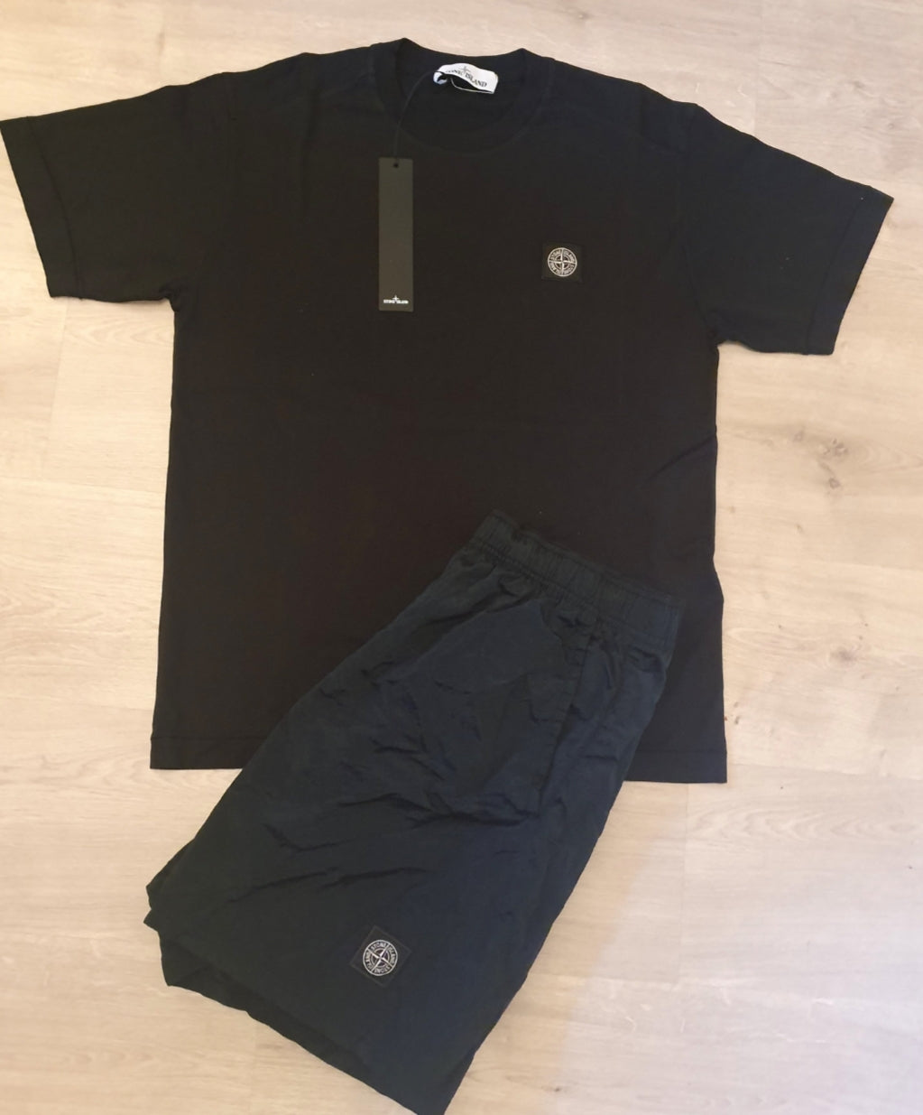 Stone Island Shorts Set Black Stone Island