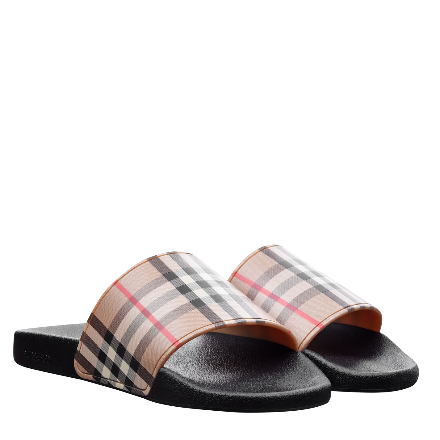 Burberry Check Sliders Woman's Burberry