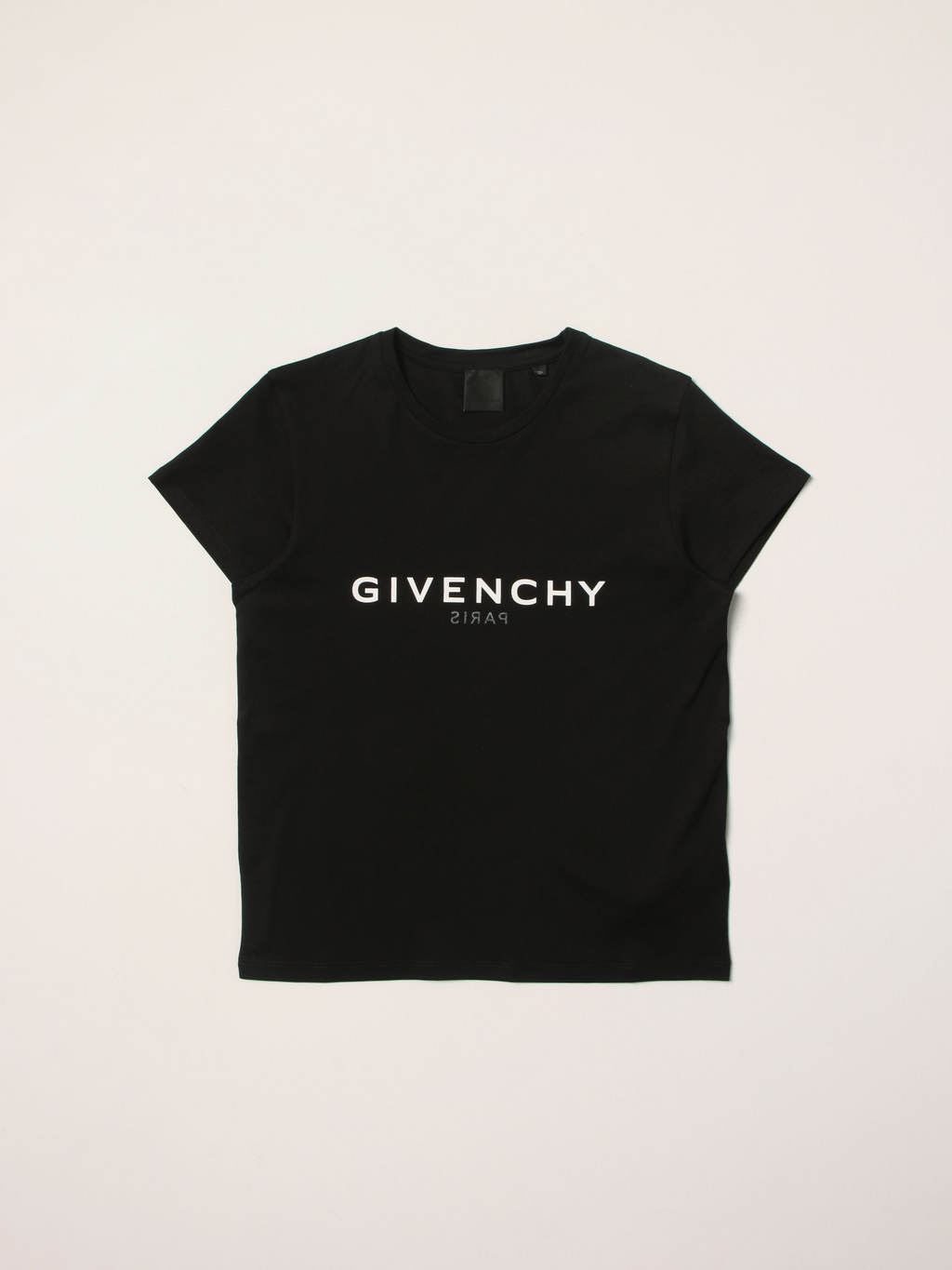 Girls Givenchy Paris Reverse Logo T-Shirt Black Givenchy kids