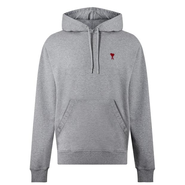 Ami Paris Logo Hoodie Grey Ami Paris