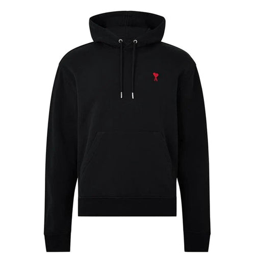 Ami Paris Logo Hoodie Black Ami Paris