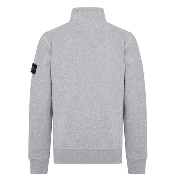 Kids Stone Island Half Zip Jumper Grey