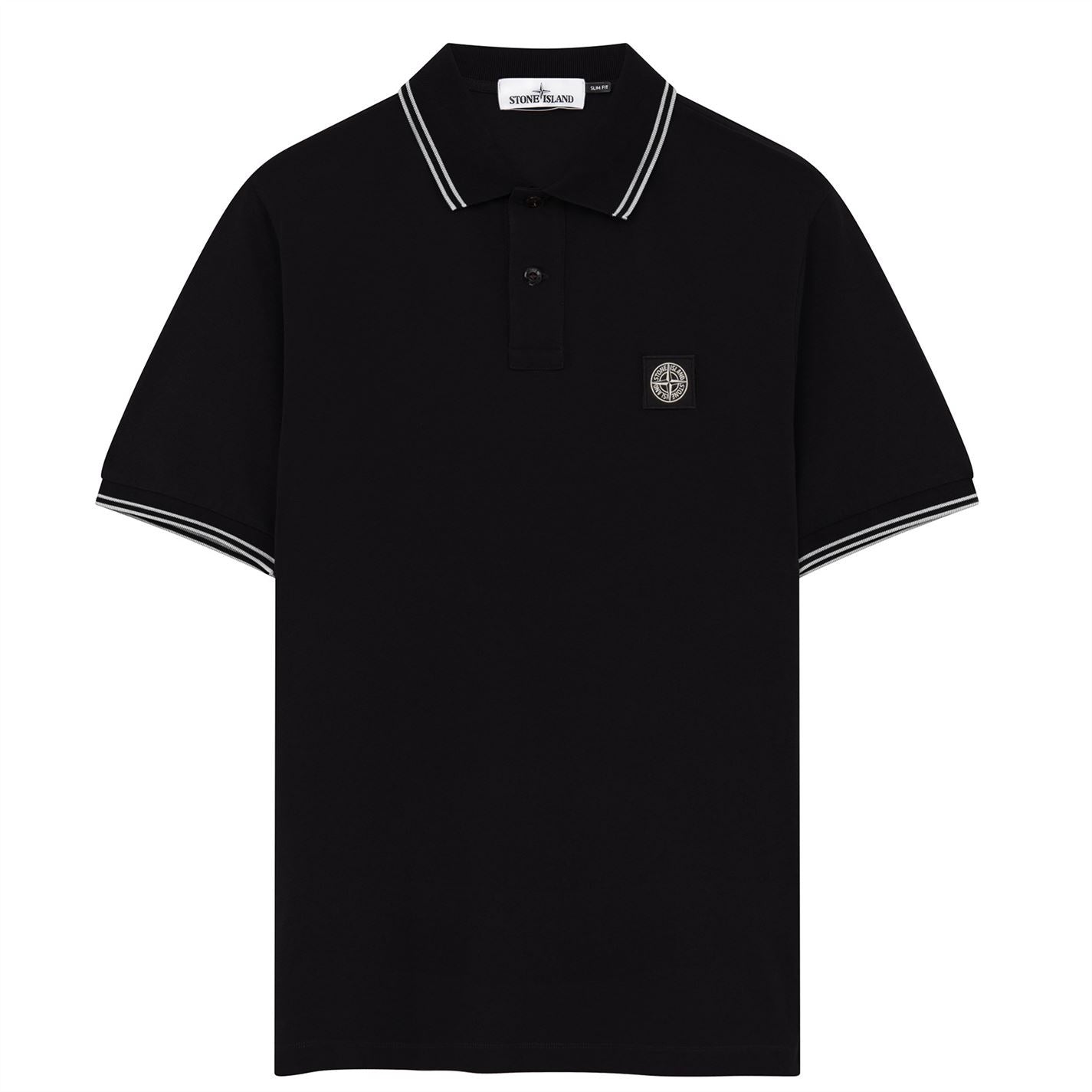 Stone Island Polo T Shirt Black Stone Island