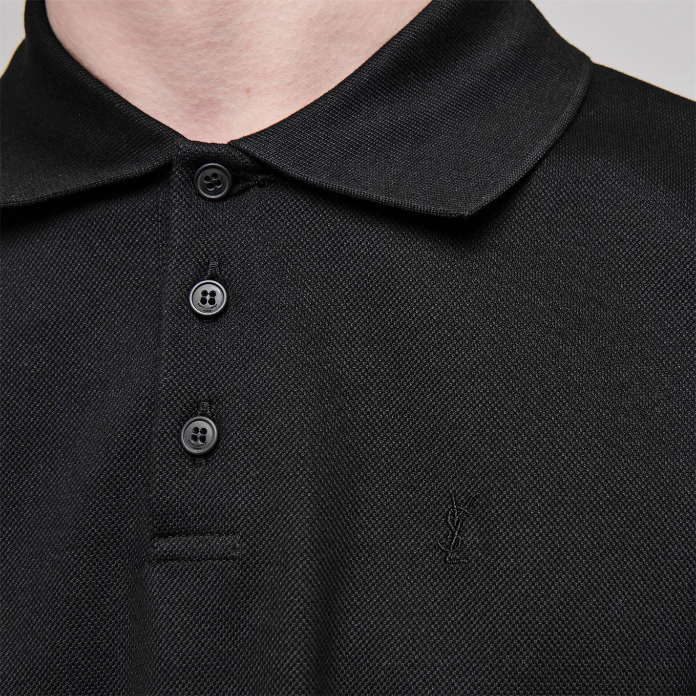 Saint laurent Logo Polo Black Saint Laurent