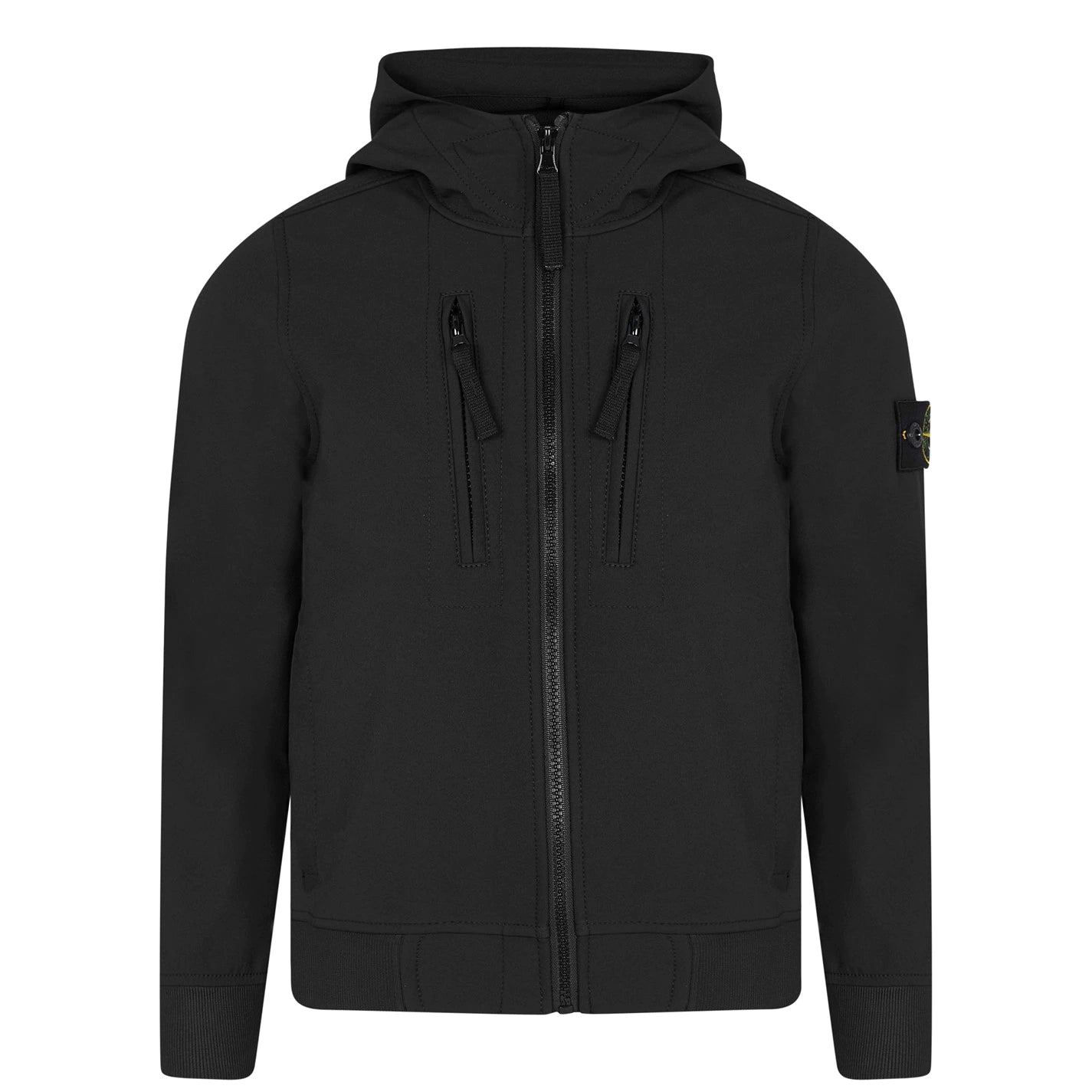Kids Stone Island Soft Shell Jacket Black