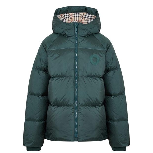 Kids Burberry Tom Check Jacket Green Burberry Kids