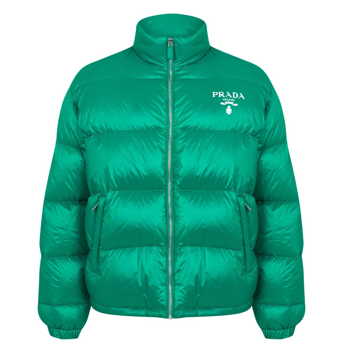 Prada Nylon Bomber Jacket Green