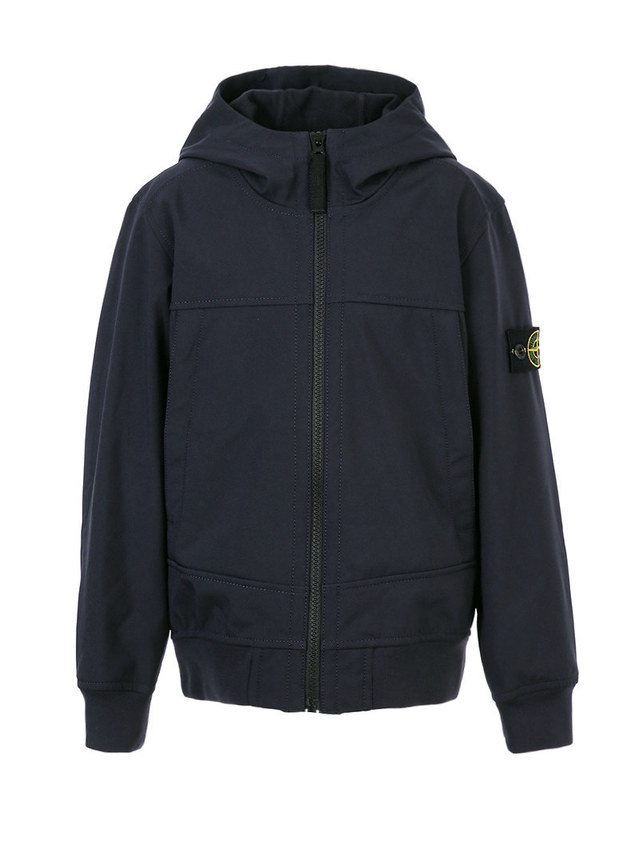 Kids Stone Island Logo Jacket Navy