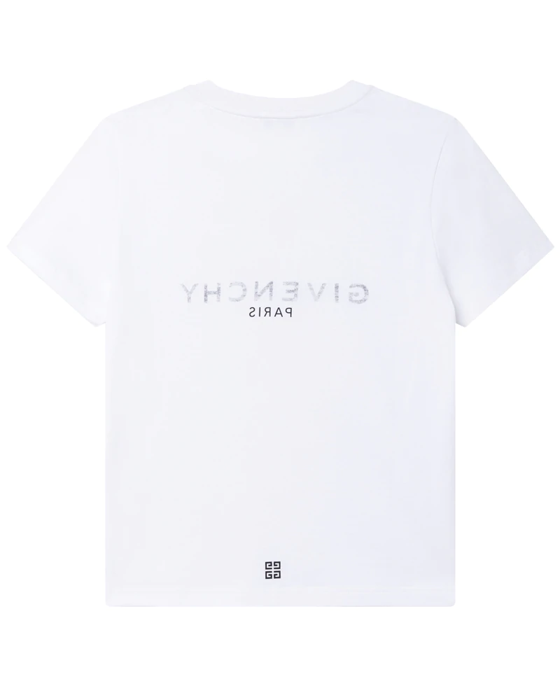 Kids Givenchy Paris Reverse Logo T-Shirt White