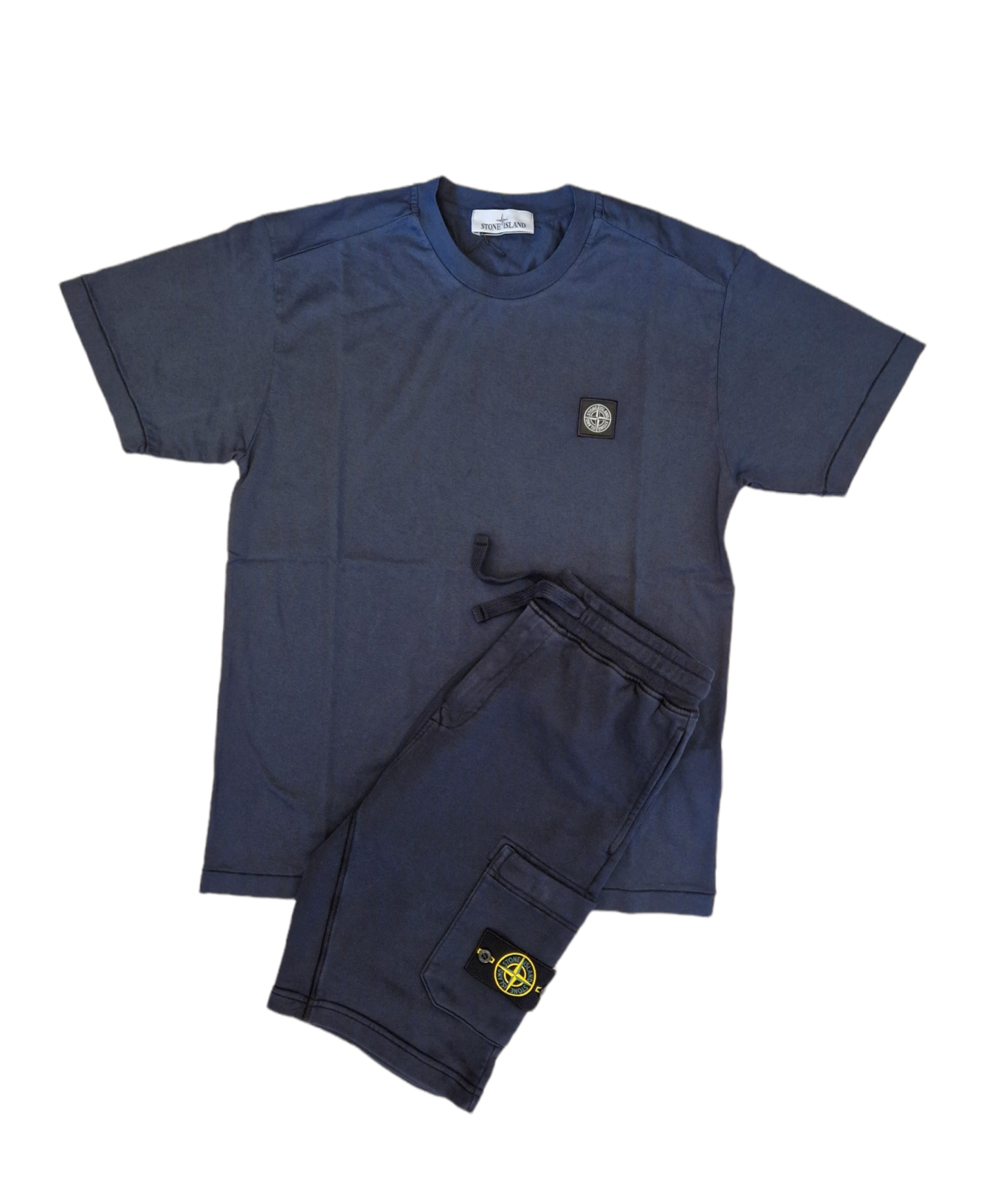 Stone Island Patch Shorts Set Navy Stone Island