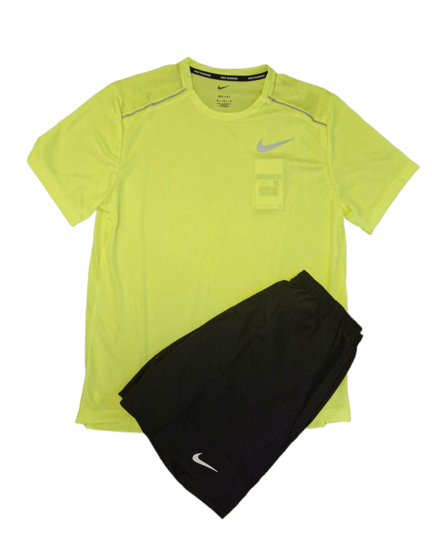 Nike Dri Fit Shorts Set Neon Yellow/Black Nike