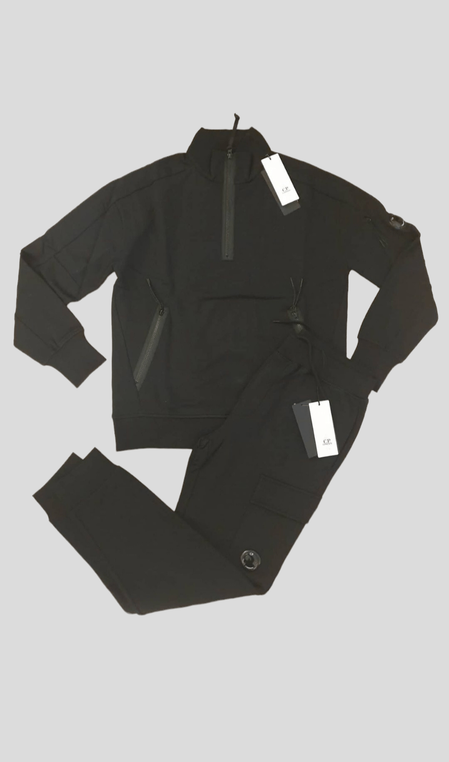CP Company Half Zip Full Tracksuit Black CP Company