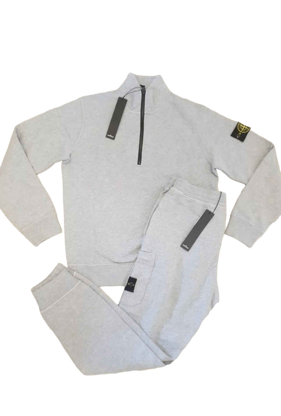 Stone Island Half Zip Full Tracksuit Grey Stone Island