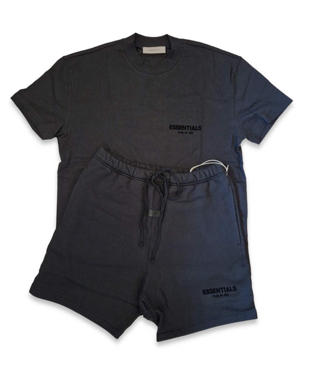 Fog Essentials Logo Shorts Set Black Fear Of God Essentials