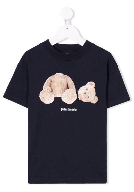 Kids Palm Angels Teddy Bear T Shirt Navy Palm Angels Kids