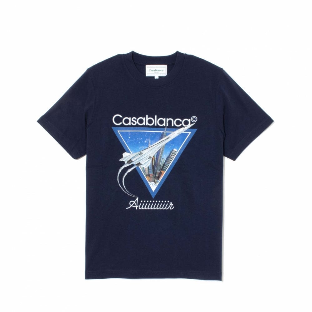 Casablanca Aiiiiir T Shirt Navy Casablanca