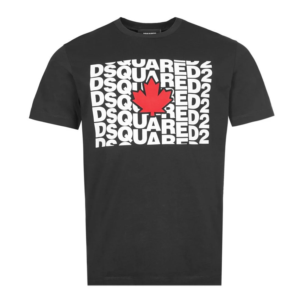 DSquared2 D2 Leaf T-Shirt Black Dsquared2