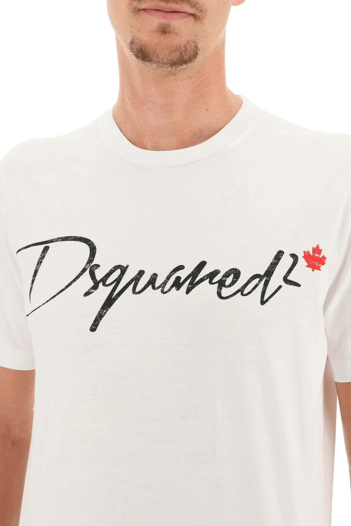 Dsquared2 Italic Logo T Shirts White Dsquared2