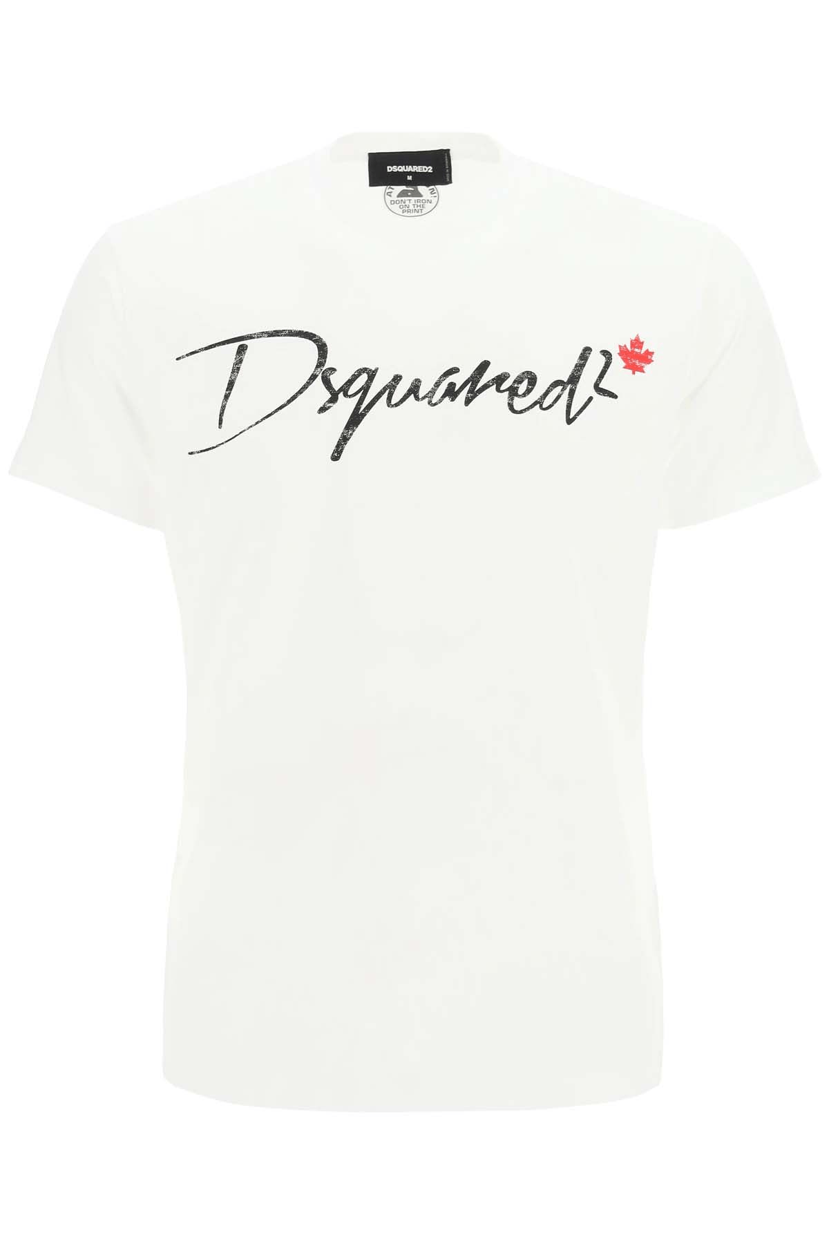 Dsquared2 Italic Logo T Shirts White Dsquared2