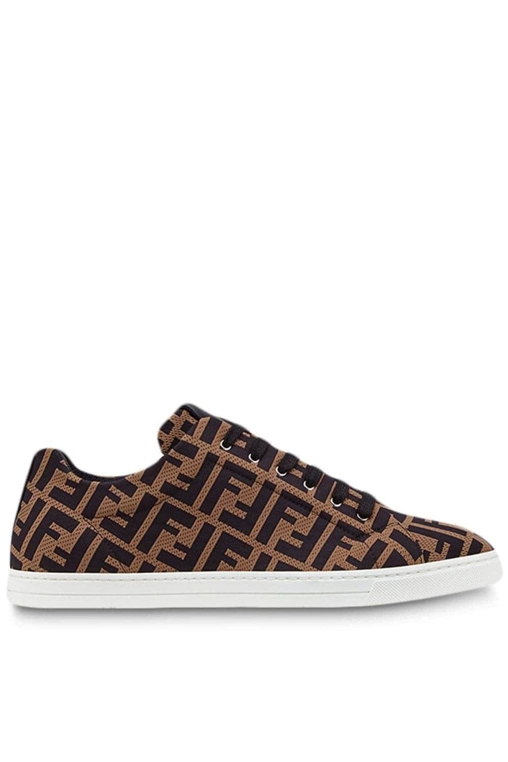 Fendi Logo Trainers Brown Fendi