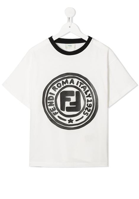 Fendi Kids Logo T Shirt White Fendi Kids