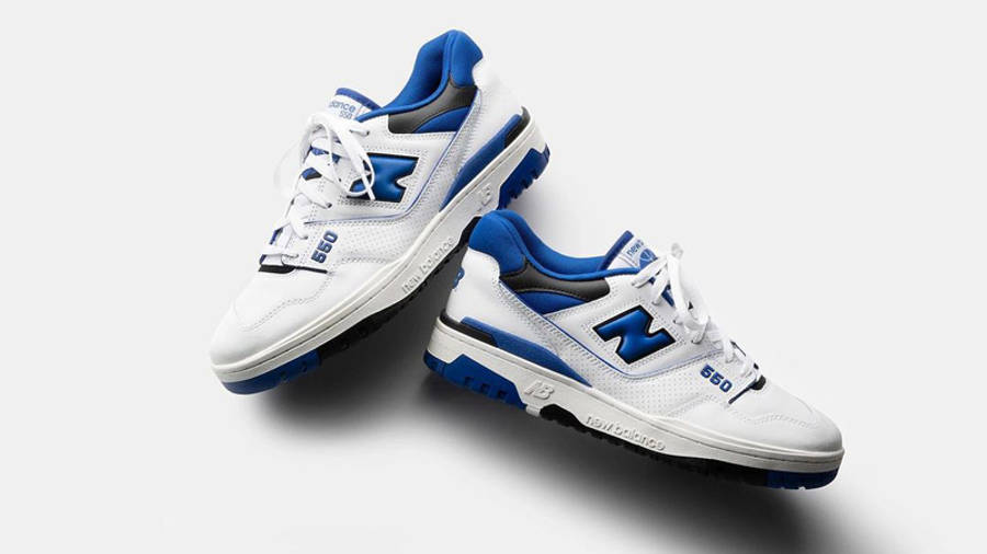 New Balance 550 White Blue Trainers New Balance
