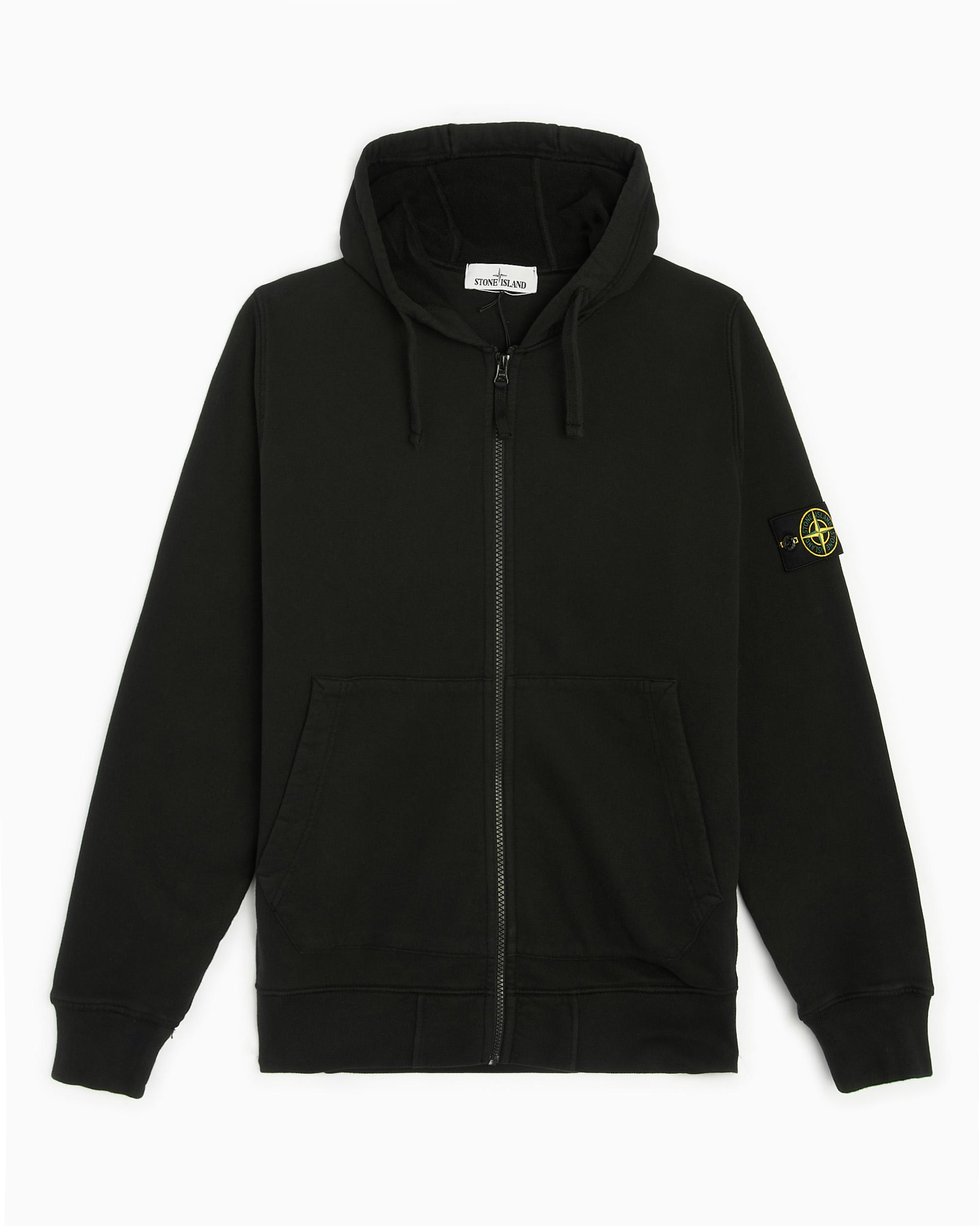 Stone Island Zip Hoodie Black Stone Island
